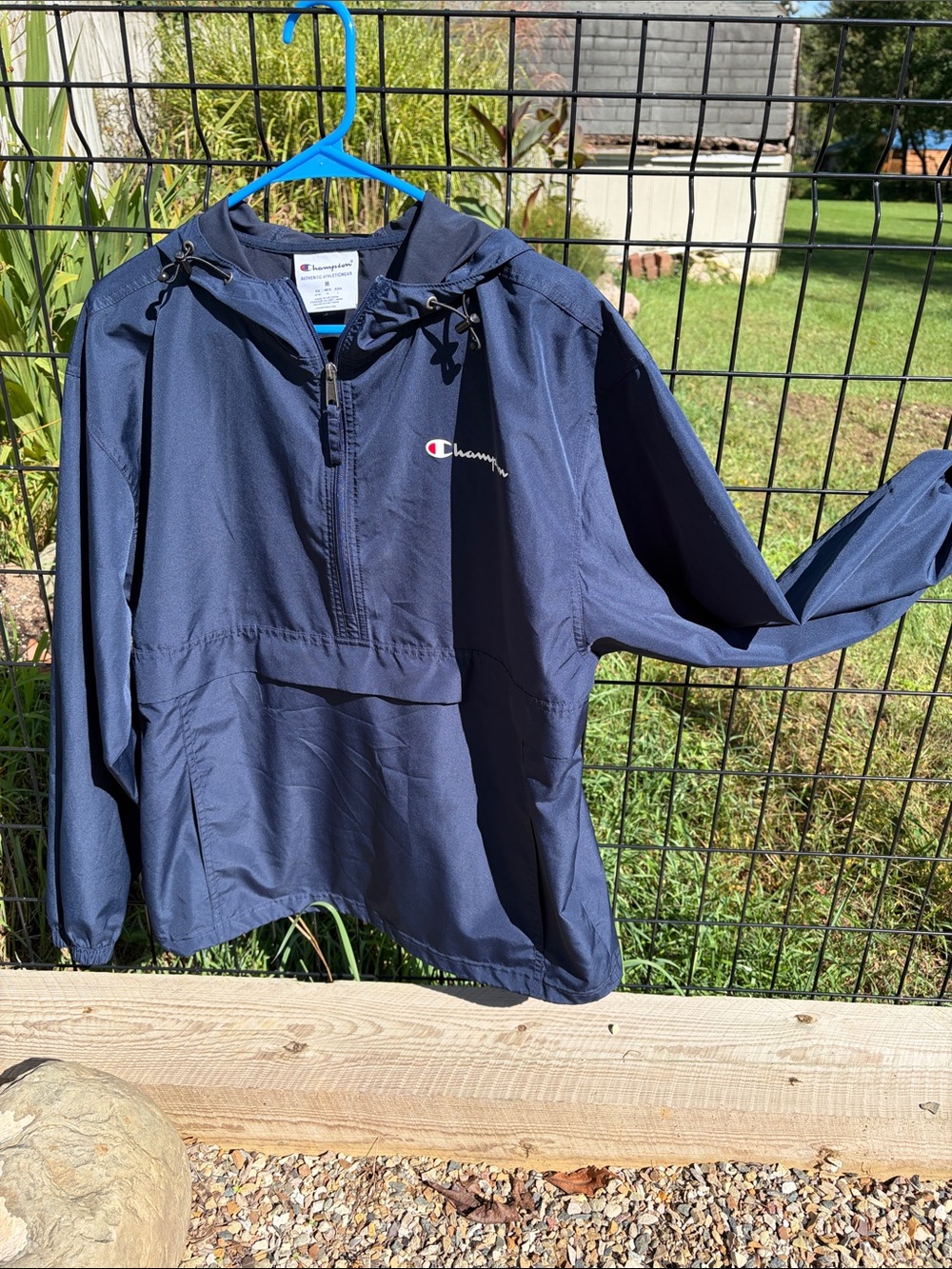 Champion Navy Hooded Pullover Anorak